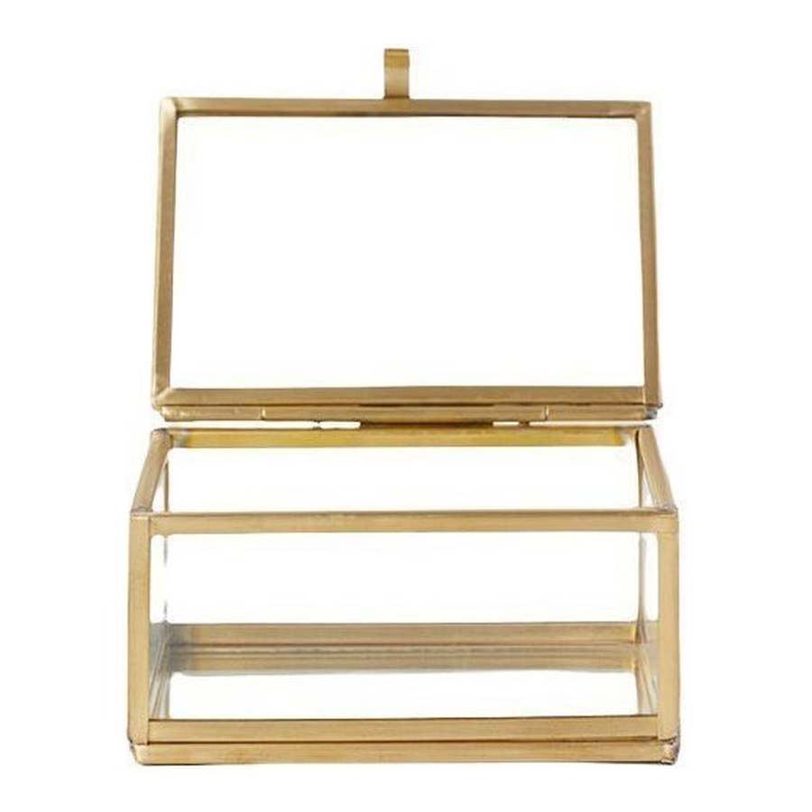 Шкатулка прямоугольная золото - Фото миниатюра 1