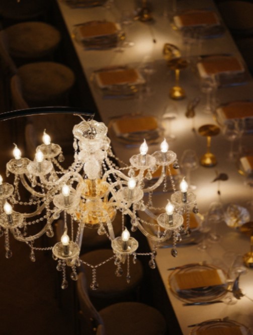 Люстра "Хрусталь золото" 90 см