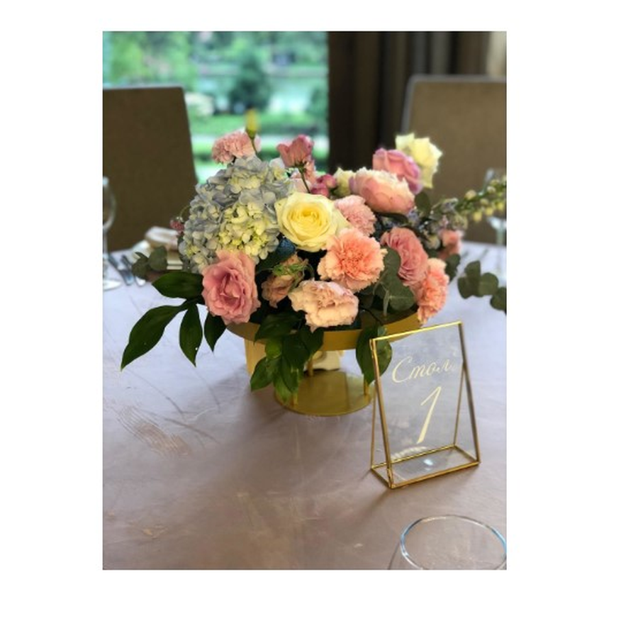 Стойка золотая на стол "Plate" - Фото миниатюра 2