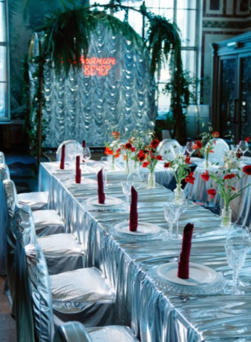 Скатерть серебро малая