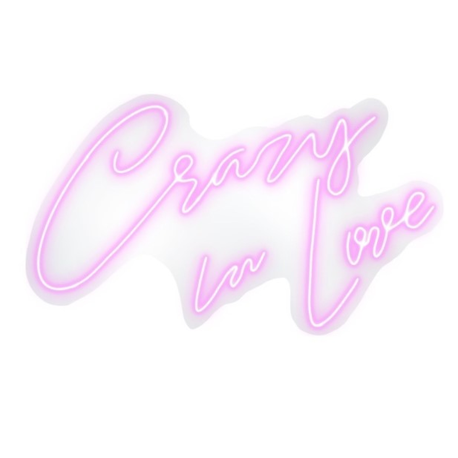 Неоновая вывеска "Crazy in love" - Фото миниатюра 1